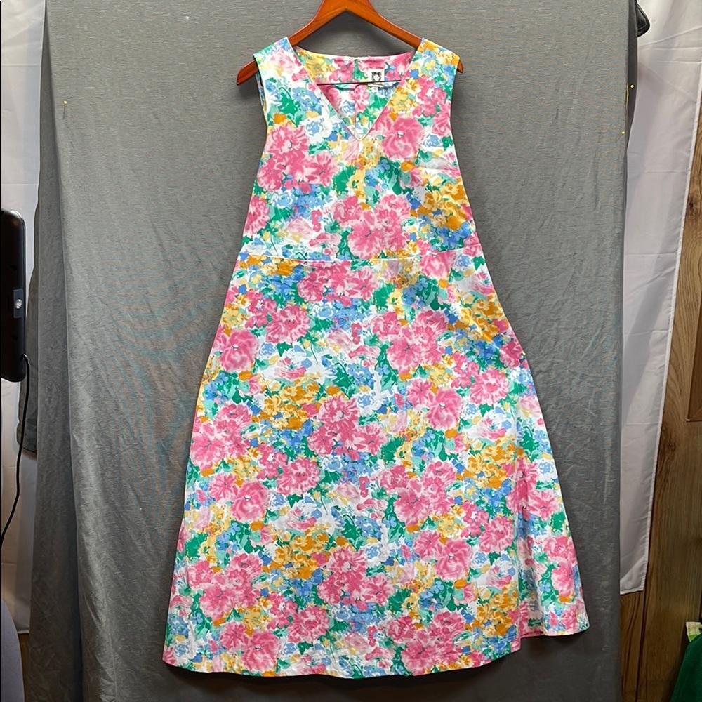 Anne Klein Pink and Yellow multicolor Sleeveless Maxi Dress